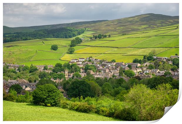 The village of Hayfield, Derbyshire Print by Andrew Kearton