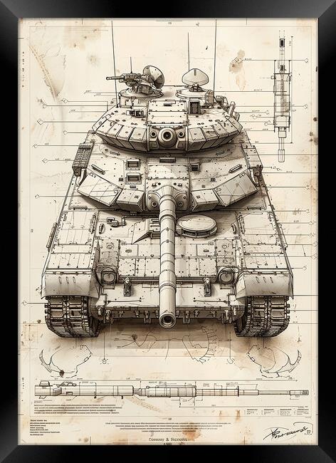 British Army Chieftain Tank Framed Print by Airborne Images