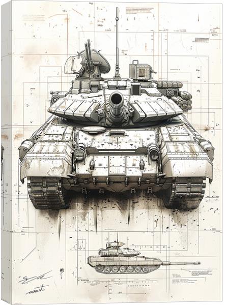 British Chieftan Tank Art Canvas Print by Airborne Images