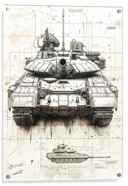 British Chieftan Tank Art Acrylic by Airborne Images