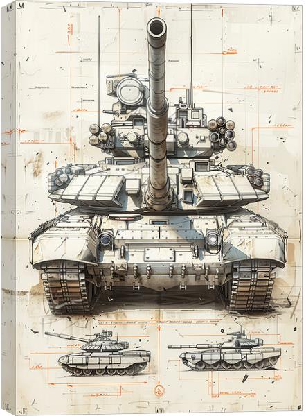 British Army Chieftain Tank Canvas Print by Airborne Images