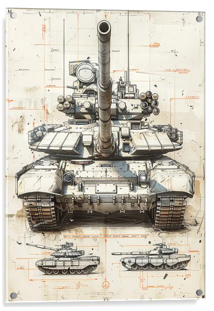 British Army Chieftain Tank Acrylic by Airborne Images