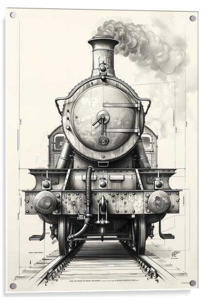 Steam Train Nostalgia Acrylic by T2 