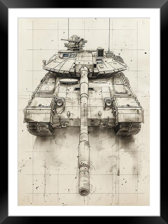 British Army Chieftain Tank Framed Mounted Print by Airborne Images