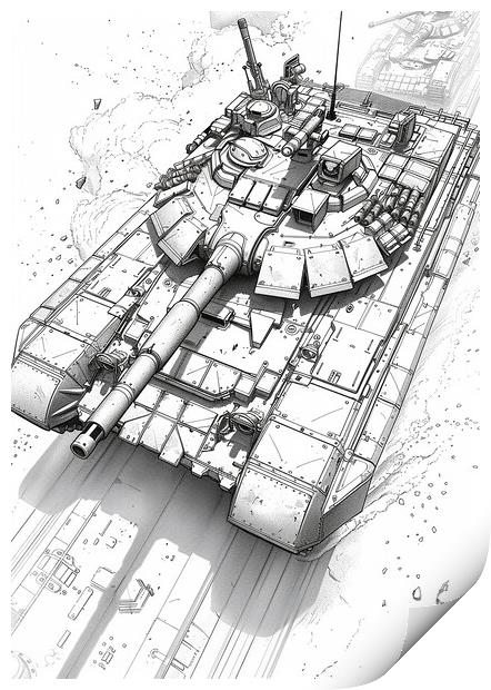 British Army Chieftain Tank Print by Airborne Images
