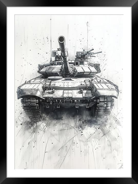 British Army Chieftain Tank Framed Mounted Print by Airborne Images