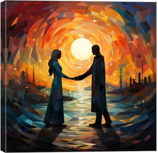 Couple holding hands Canvas Print by Mirjana Bogicevic