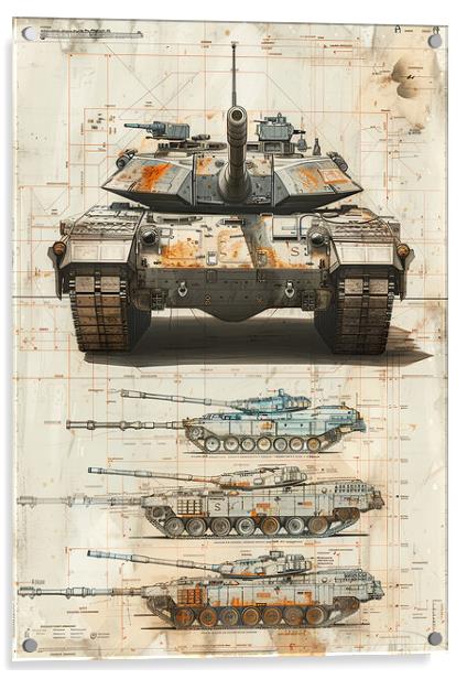 British Army Chieftan Tank Acrylic by Airborne Images