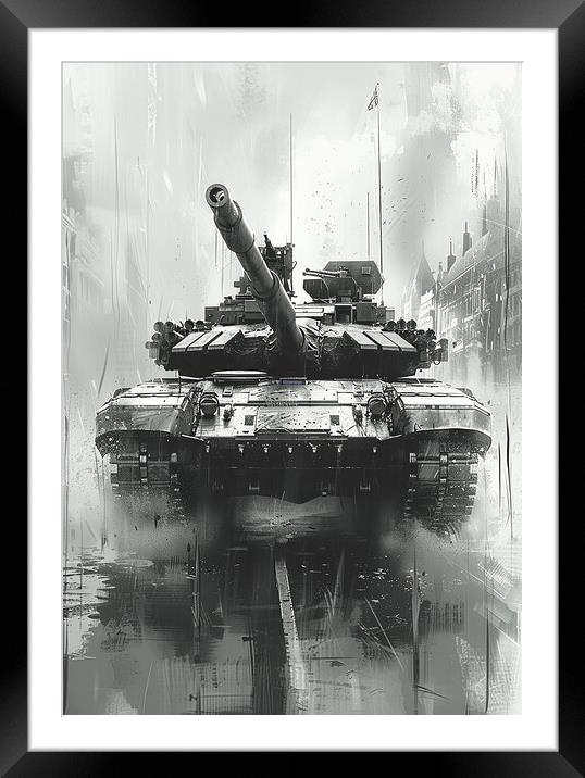 British Chieftan Tank Art Framed Mounted Print by Airborne Images