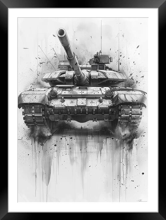 British Army Chieftain Tank Framed Mounted Print by Airborne Images