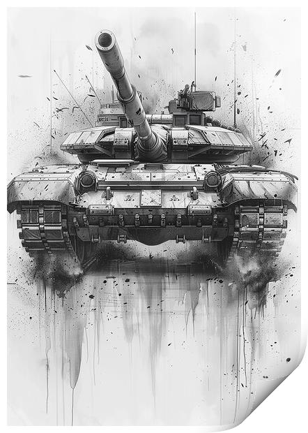 British Army Chieftain Tank Print by Airborne Images