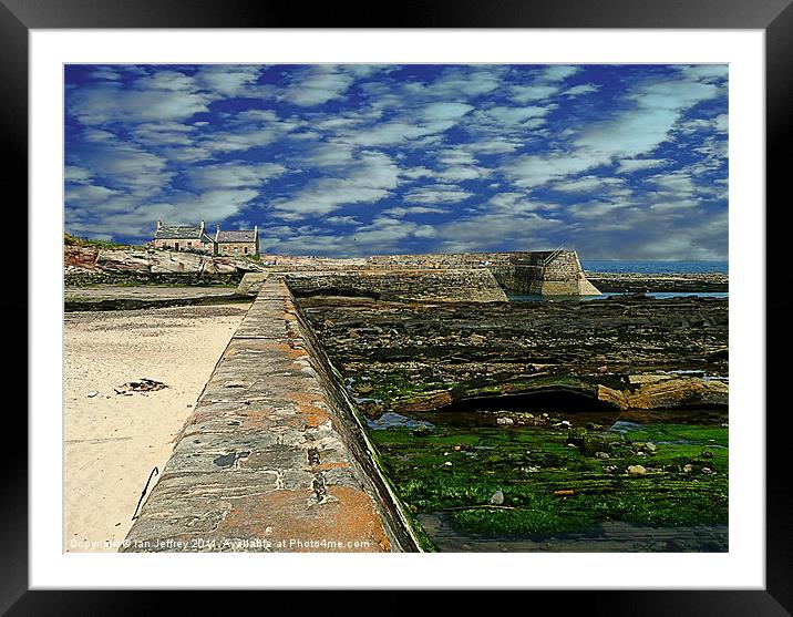 The Cove Harbour Framed Mounted Print by Ian Jeffrey