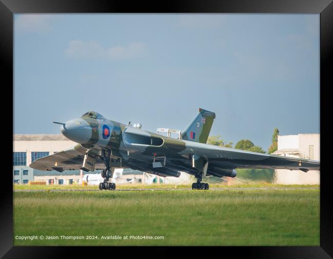 Avro Vulcan XH558 Last Take Off Framed Print by Jason Thompson