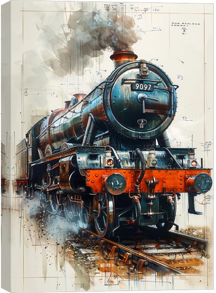 Steam Train Nostalgia - Smoke, Power, Romance Canvas Print by T2 