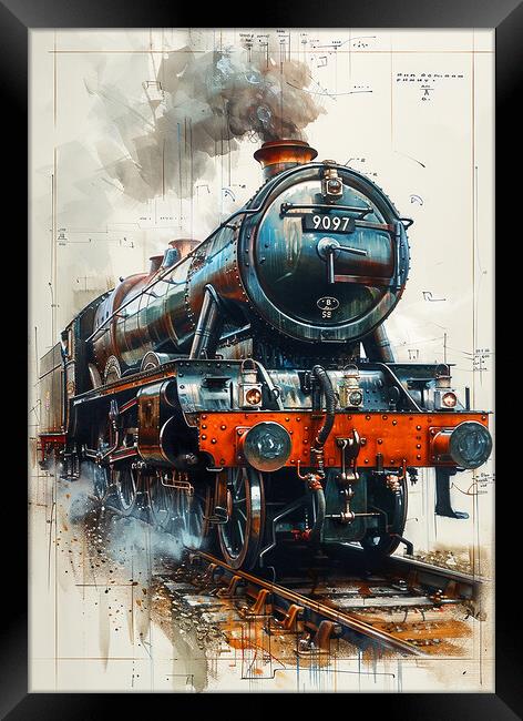 Steam Train Nostalgia - Smoke, Power, Romance Framed Print by T2 