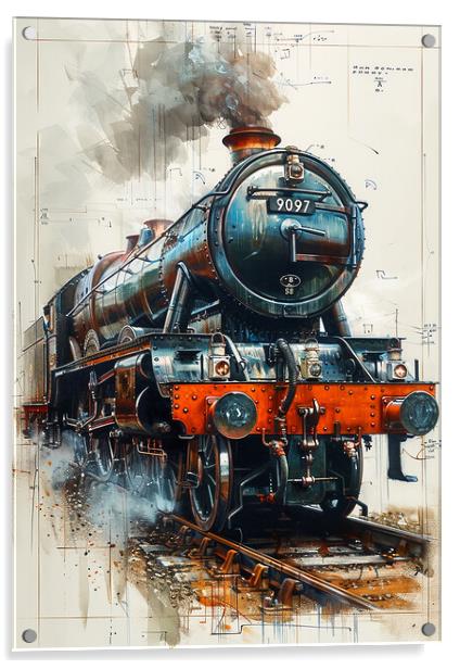 Steam Train Nostalgia - Smoke, Power, Romance Acrylic by T2 