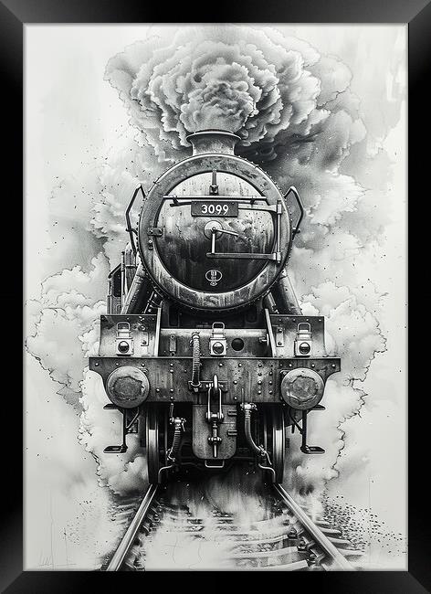 Steam Train Nostalgia Framed Print by T2 