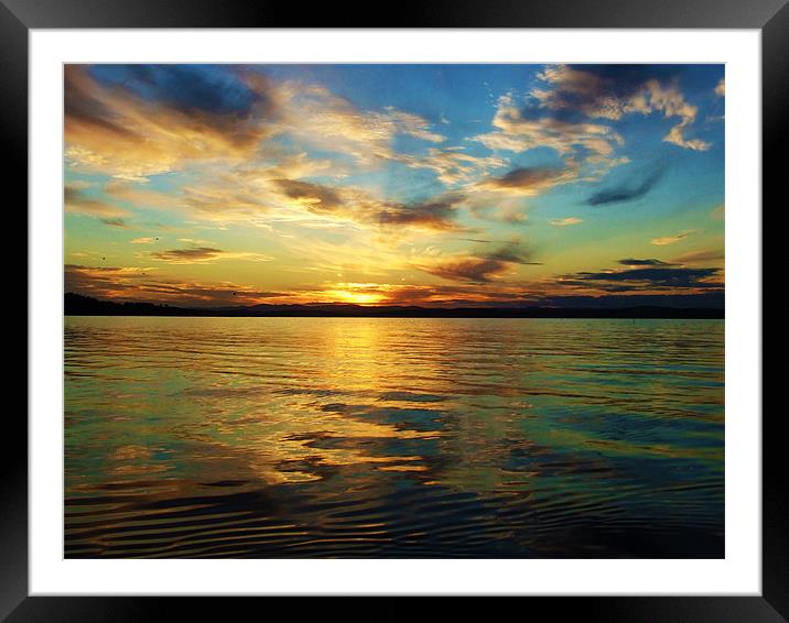 Forth sunset Framed Mounted Print by Kevin Dobie
