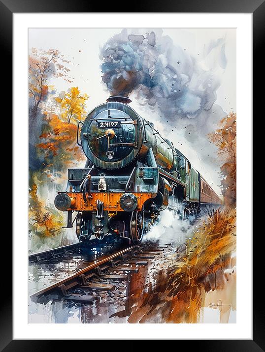 Steam Train Nostalgia Framed Mounted Print by T2 