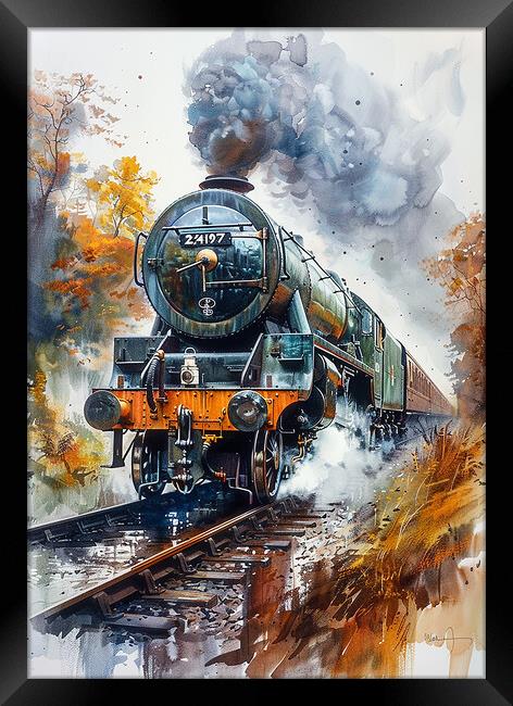 Steam Train Nostalgia Framed Print by T2 