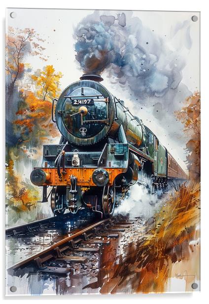 Steam Train Nostalgia Acrylic by T2 