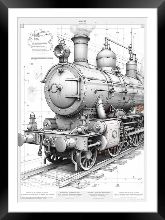 Steam Train Nostalgia Framed Mounted Print by T2 