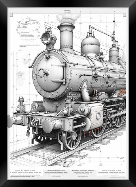 Steam Train Nostalgia Framed Print by T2 