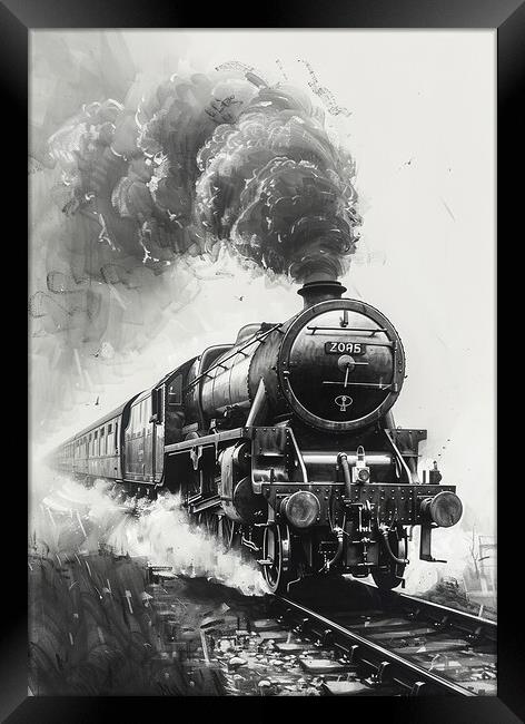 Steam Train Nostalgia Framed Print by T2 