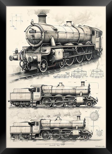 Steam Train Nostalgia Framed Print by T2 