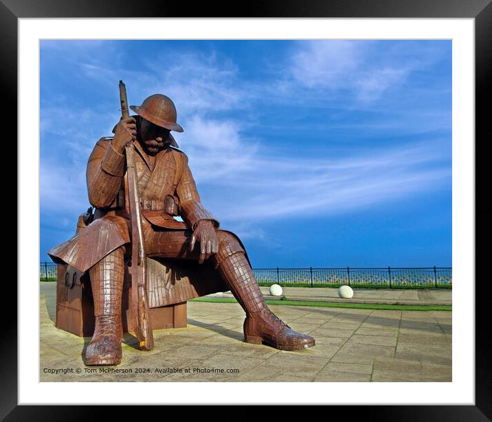 Tommy 1101 Seaham Statue Framed Mounted Print by Tom McPherson