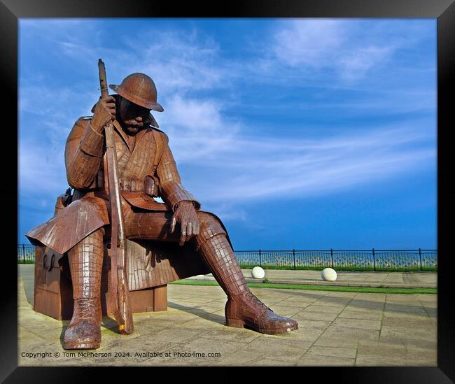 Tommy 1101 Seaham Statue Framed Print by Tom McPherson
