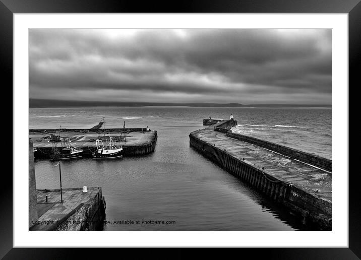 Burghead Harbour Seascape Framed Mounted Print by Tom McPherson