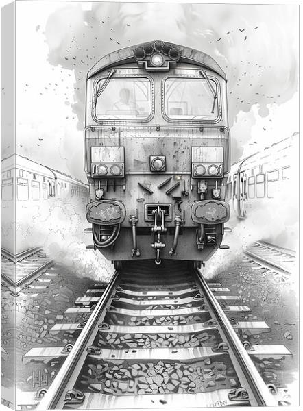 Diesel Train Canvas Print by T2 