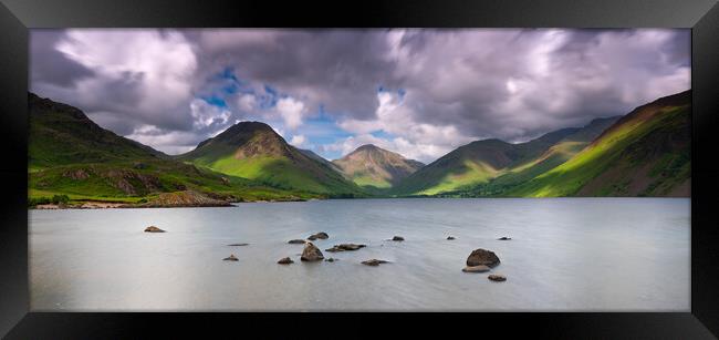 Wast Water Cumbria Landscape 1094  Framed Print by PHILIP CHALK