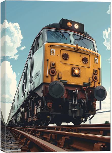 British Diesel Train Canvas Print by T2 