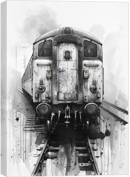 1970's Diesel Train Canvas Print by T2 