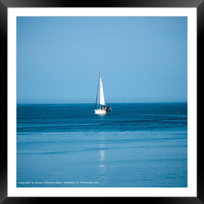 Serene Ocean Tranquility in Devon Framed Mounted Print by Simon Johnson