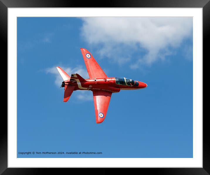 Solo Red Arrows Flight RAF Framed Mounted Print by Tom McPherson