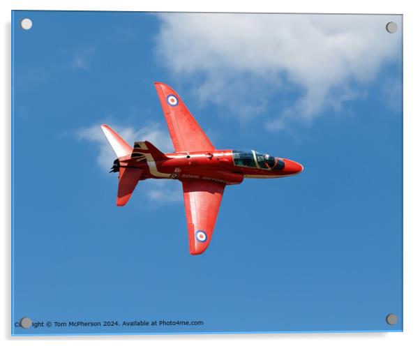 Solo Red Arrows Flight RAF Acrylic by Tom McPherson