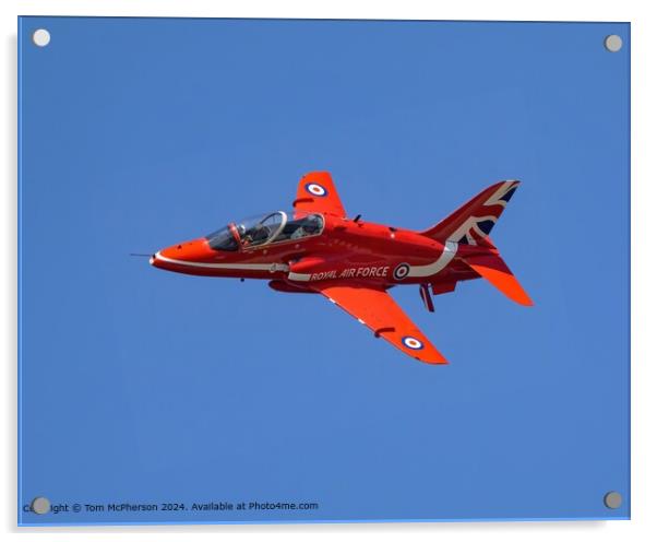 Red Arrows Solo Flight Acrylic by Tom McPherson