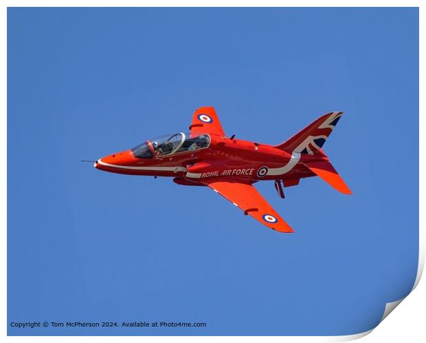 Red Arrows Solo Flight Print by Tom McPherson