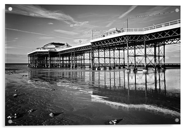 Cromer Pier Reflection Mono Acrylic by Paul Macro