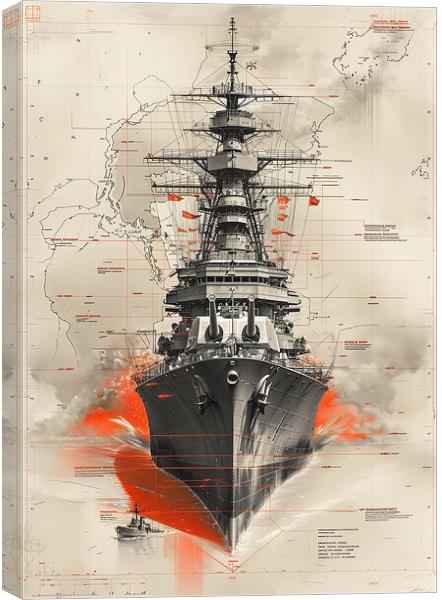 Royal Navy Ship Art Canvas Print by Airborne Images