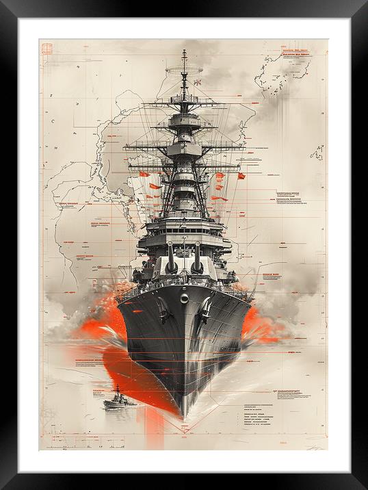 Royal Navy Ship Art Framed Mounted Print by Airborne Images