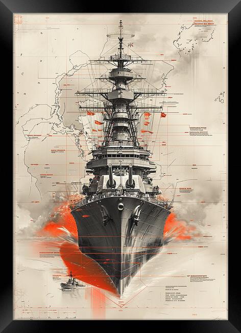 Royal Navy Ship Art Framed Print by Airborne Images