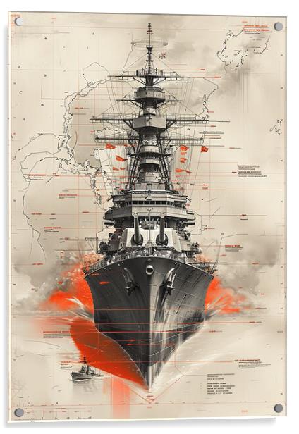 Royal Navy Ship Art Acrylic by Airborne Images