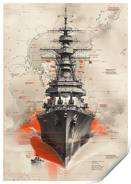 Royal Navy Ship Art Print by Airborne Images