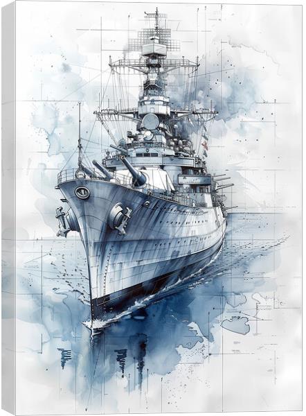 Royal Navy Ship Canvas Print by Airborne Images