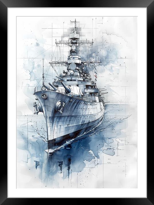 Royal Navy Ship Framed Mounted Print by Airborne Images