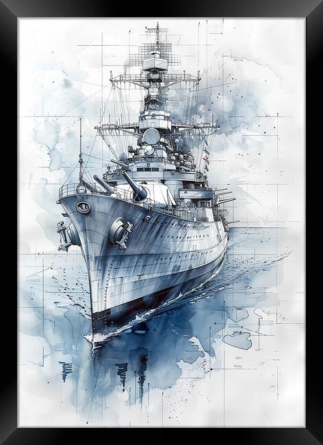 Royal Navy Ship Framed Print by Airborne Images